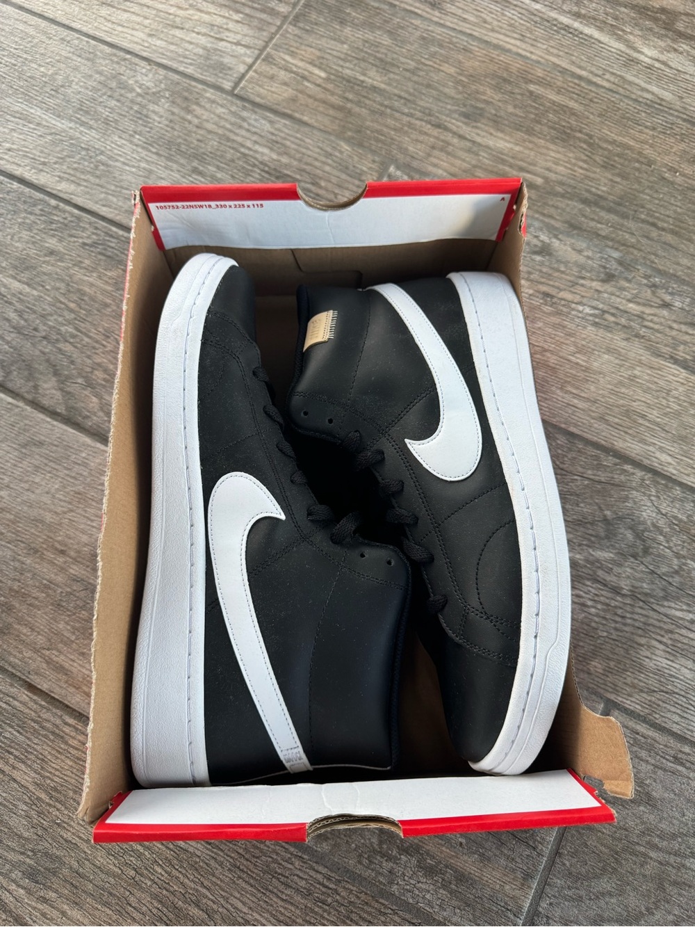 New Nike Court Royale 2 Mid "Black/White Onyx/White" Men's Shoe CQ9179 001 - Picture 6 of 7